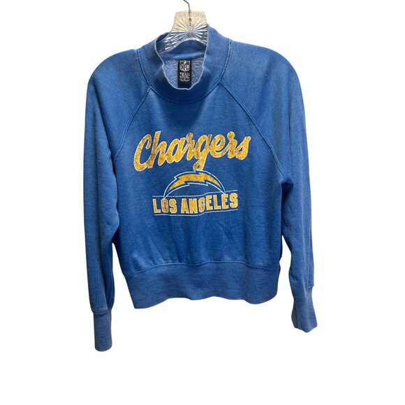 Los Angeles Chargers Blue Pullover Raglan Sweatshirt NFL Team Apparel M Cotton - Picture 1 of 7